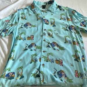 Disney’s Lilo and Stitch button down aloha shirt